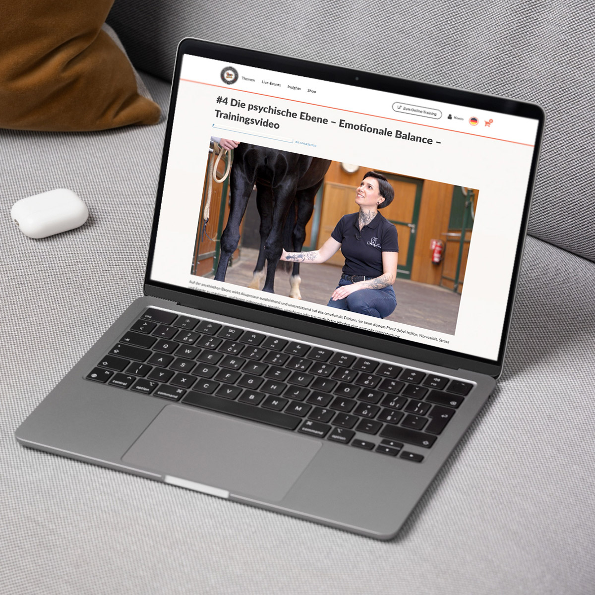 Akupressurkurs Aubenhausen Academy, Ansicht am Laptop.